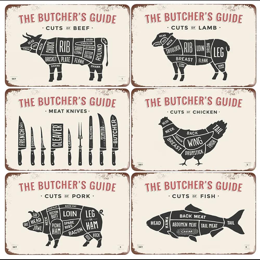 Sustainable Living Guide - Vintage Butchers Guide Cuts of Fish