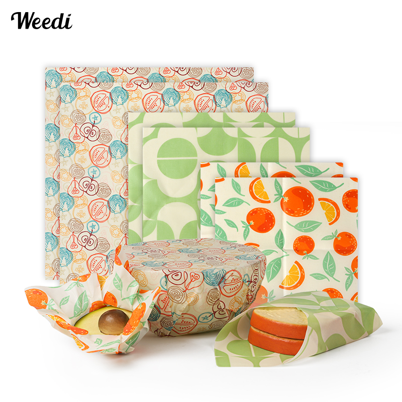 Beeswax Food Cover - 9Pack Reusable Beeswax Wraps, Ecp Friendly
