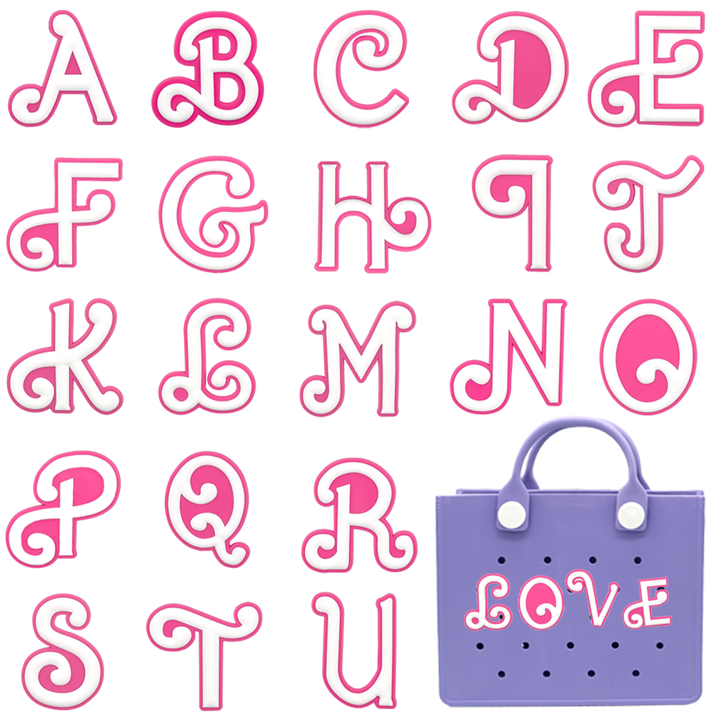 Sustainable Living Eco Friendly - 1PCS Pink Letter HandBag Charm Accessories