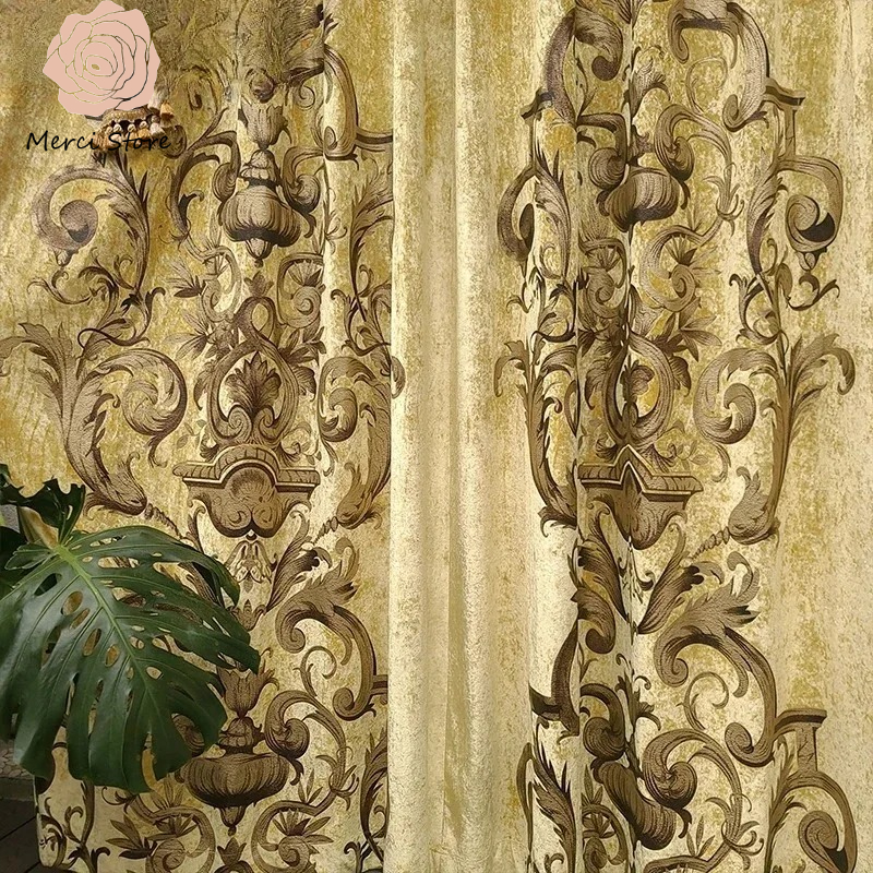 Sustainable Living Home - Sustainable French Rococo Silk Velvet Curtains
