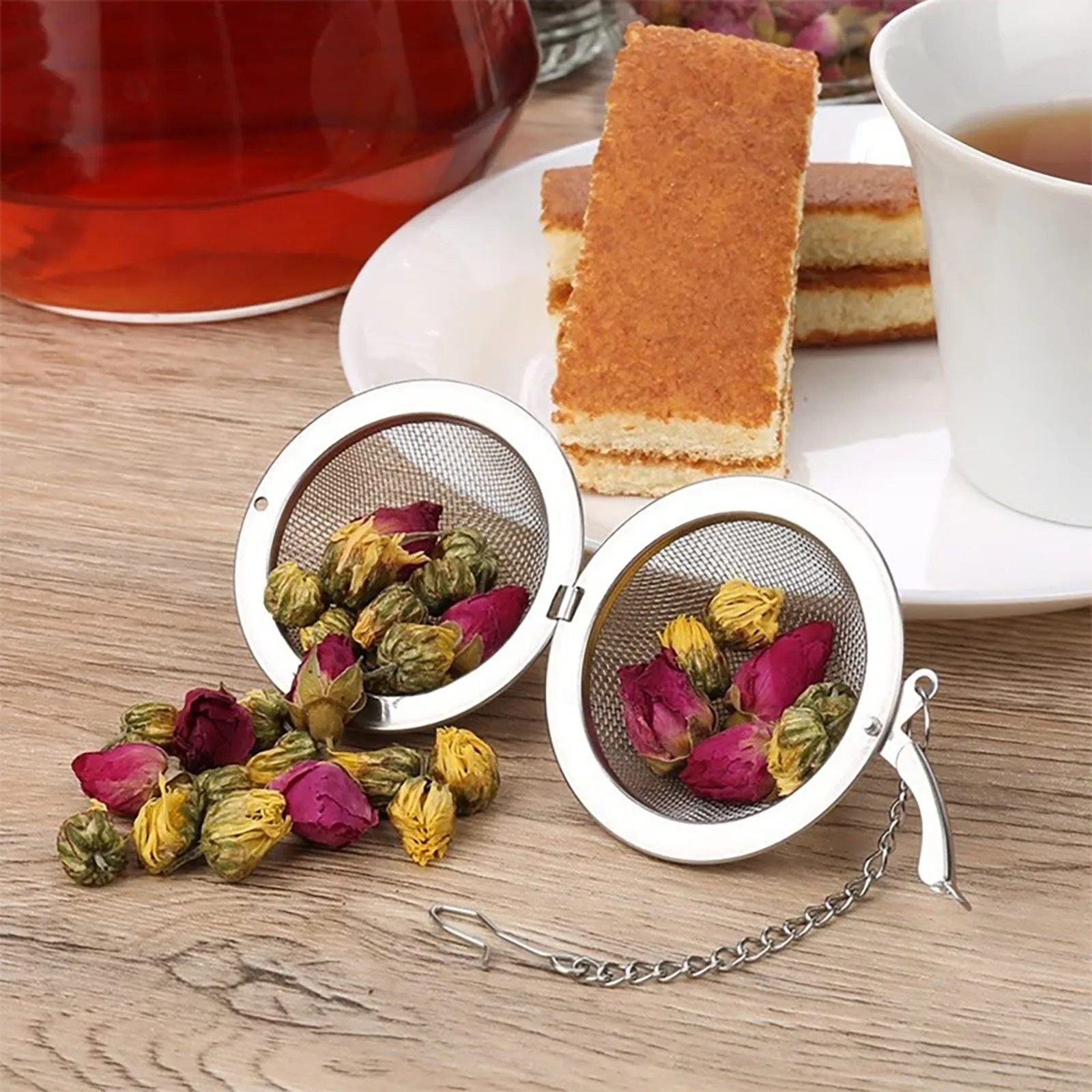 2-10pcs Stainless Steel Ball M - Loose Leaf Tea Infuser avaliação e preço