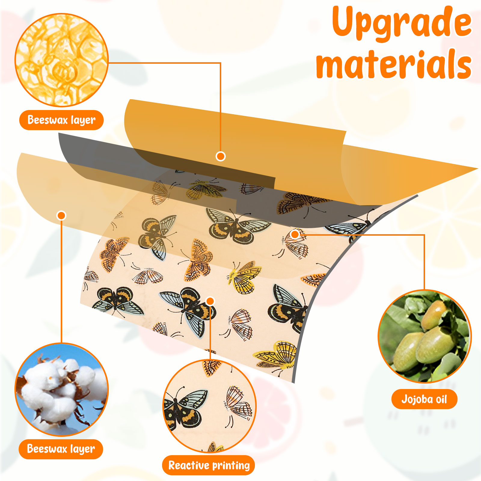 11 Pcs Beeswax Food Wrap Set R - Beeswax Food Cover avaliação e preço