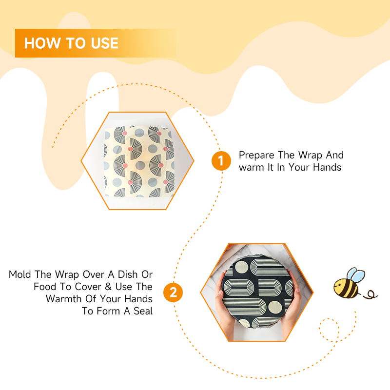 3 Sizes(S,M,L) Organic Beeswax - Beeswax Food Cover avaliação e preço