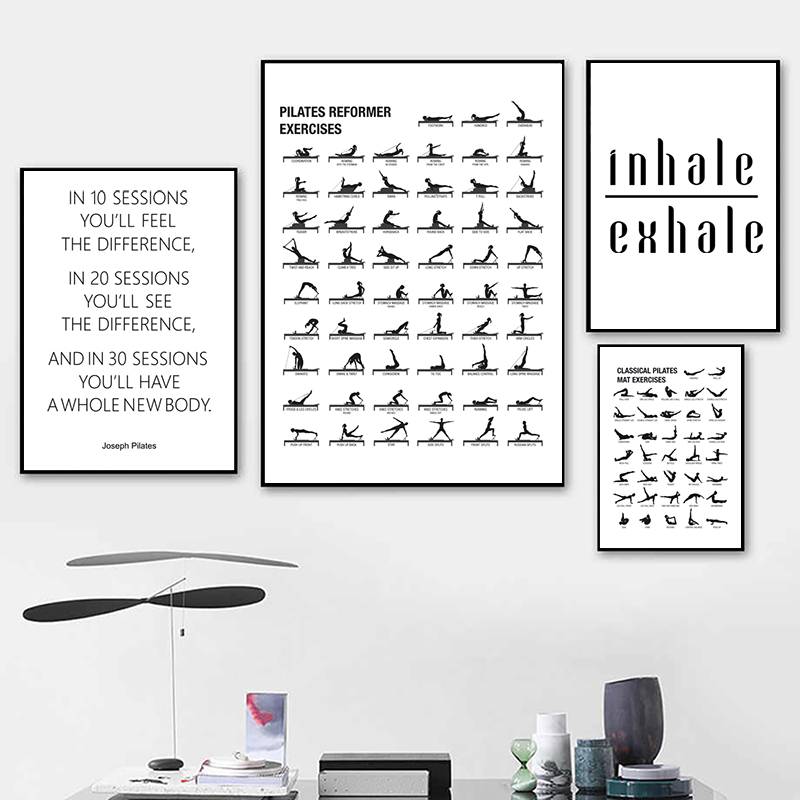 Pilates Workout Chart Poster C - Sustainable Living Guide avaliação e preço