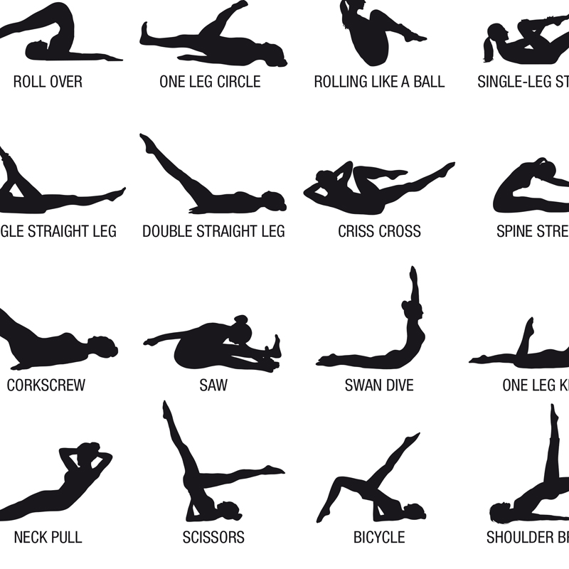 Pilates Workout Chart Poster C - Sustainable Living Guide avaliação e preço
