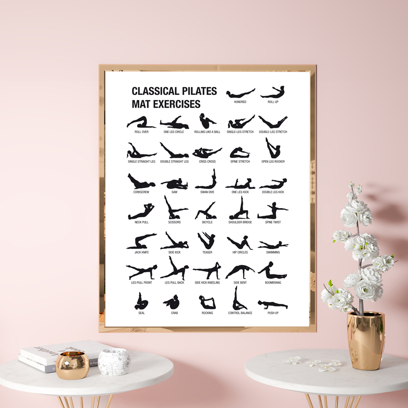 Pilates Workout Chart Poster C - Sustainable Living Guide avaliação e preço