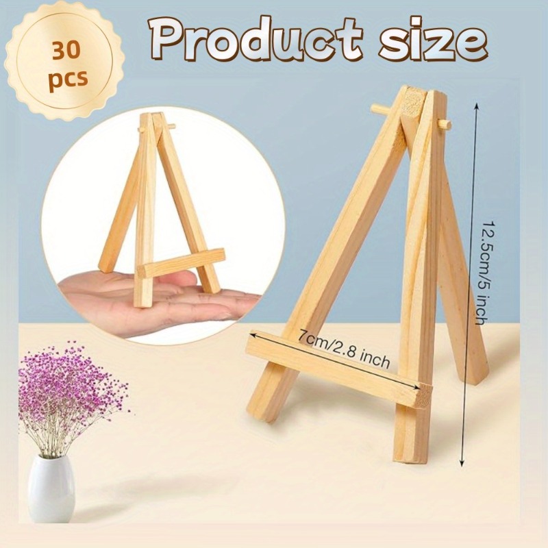 30Pcs Mini Wooden Easel Stands - Sustainable Living Eco Friendly avaliação e preço