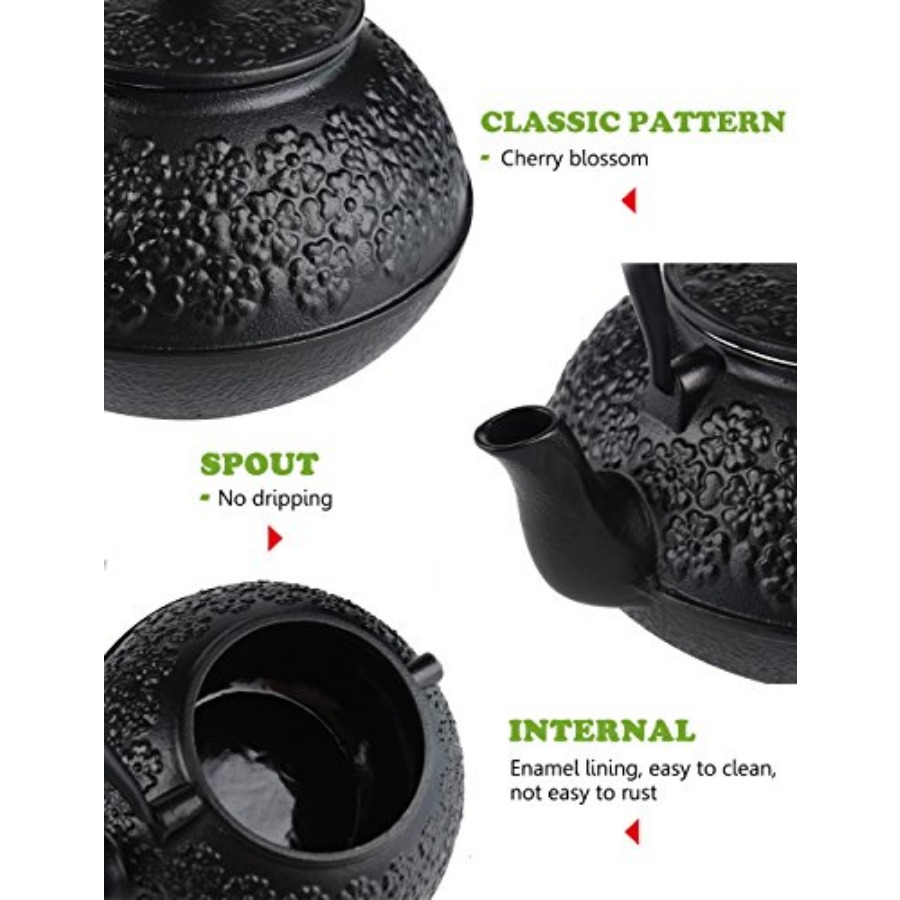 Cast Iron Teapot 40oz/ Japanes - Loose Leaf Tea Infuser avaliação e preço