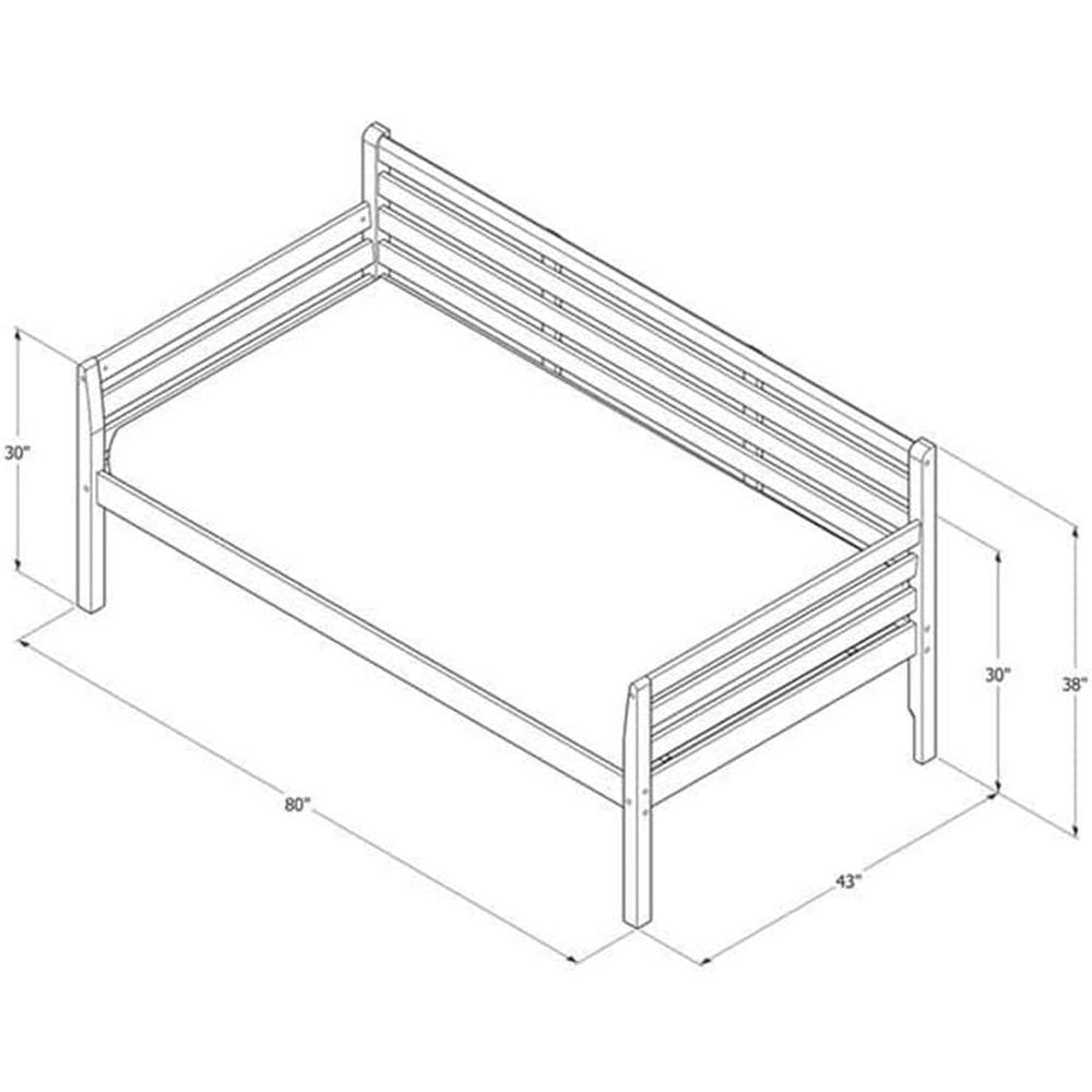 Twin Daybed in Medium Brown, S - Sustainable Living Home avaliação e preço