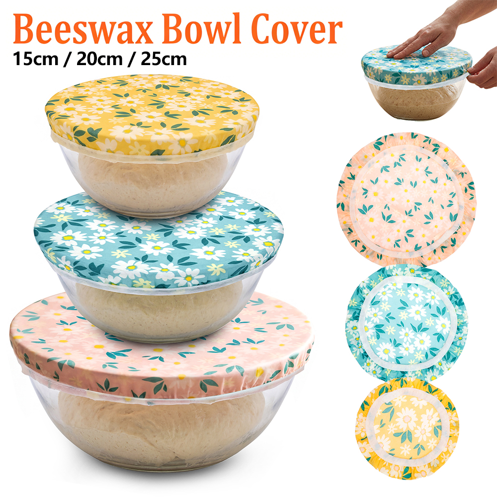 3Pcs Beeswax Bowl Cover Reusab - Beeswax Food Cover avaliação e preço