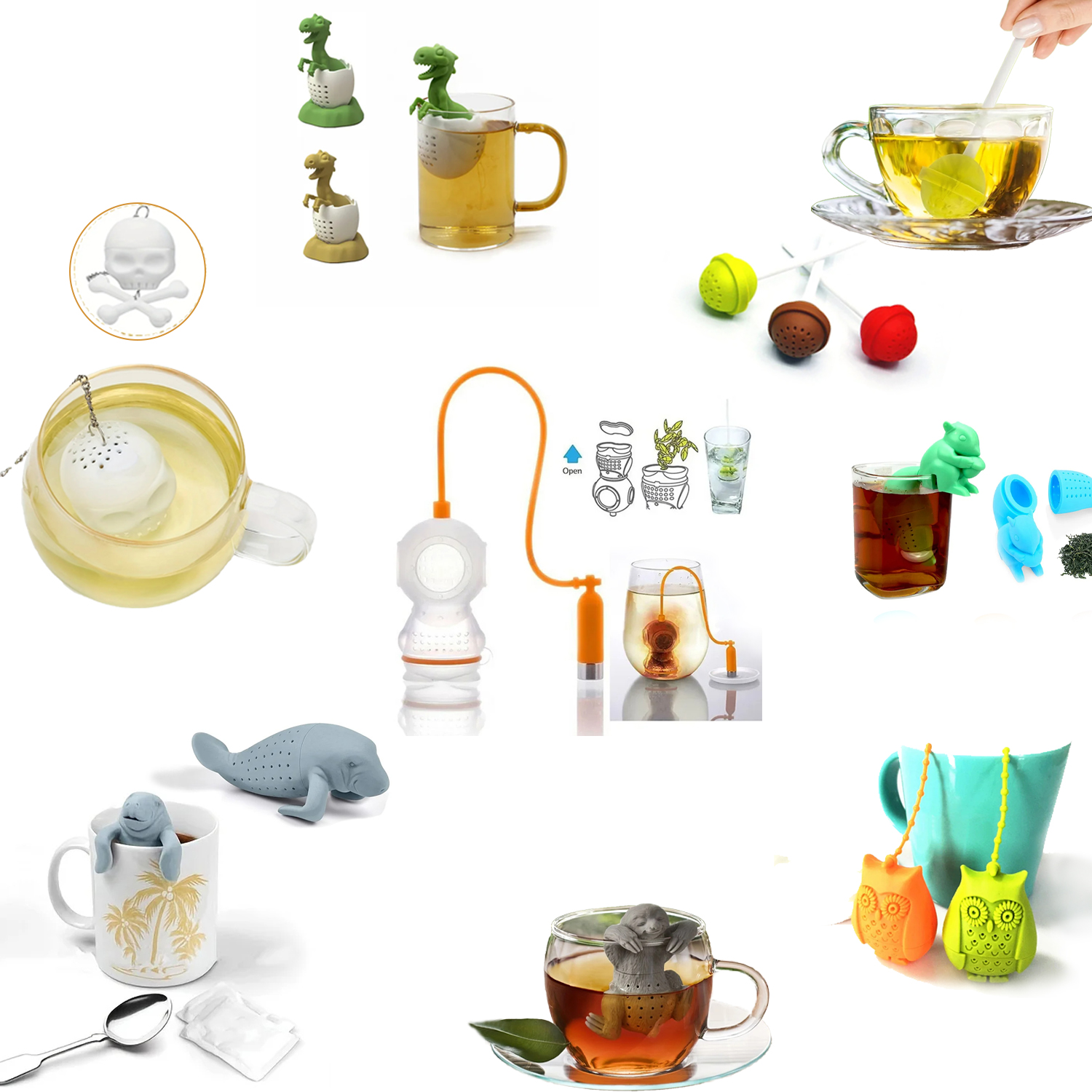 Tea Infuser Silicone Tea Strai - Loose Leaf Tea Infuser avaliação e preço