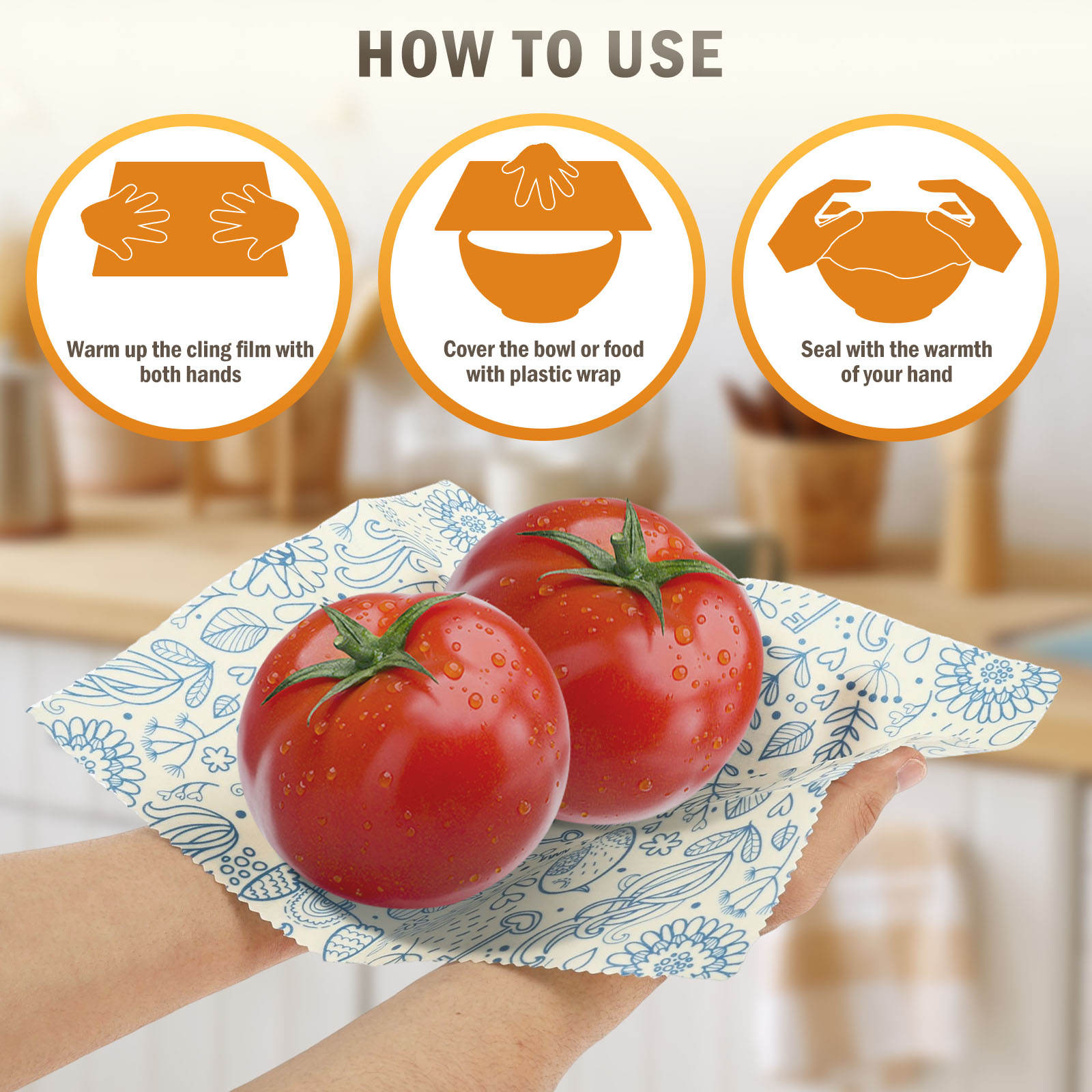 9 Pcs Organic Beeswax Wrap Reu - Beeswax Food Cover avaliação e preço