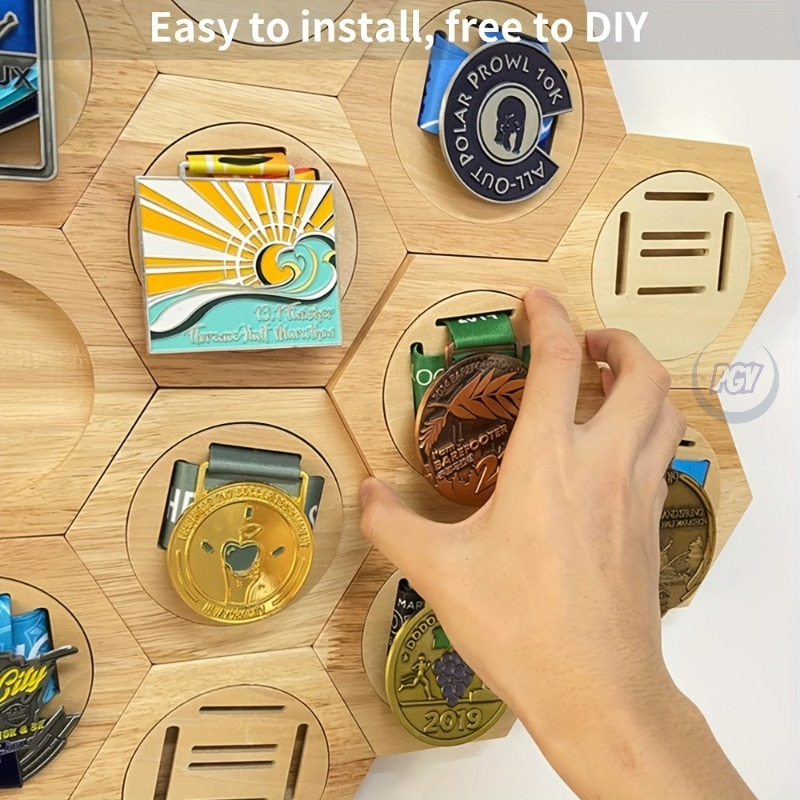 6Pack Hexagonal Wooden Medal D - Sustainable Living Eco Friendly avaliação e preço
