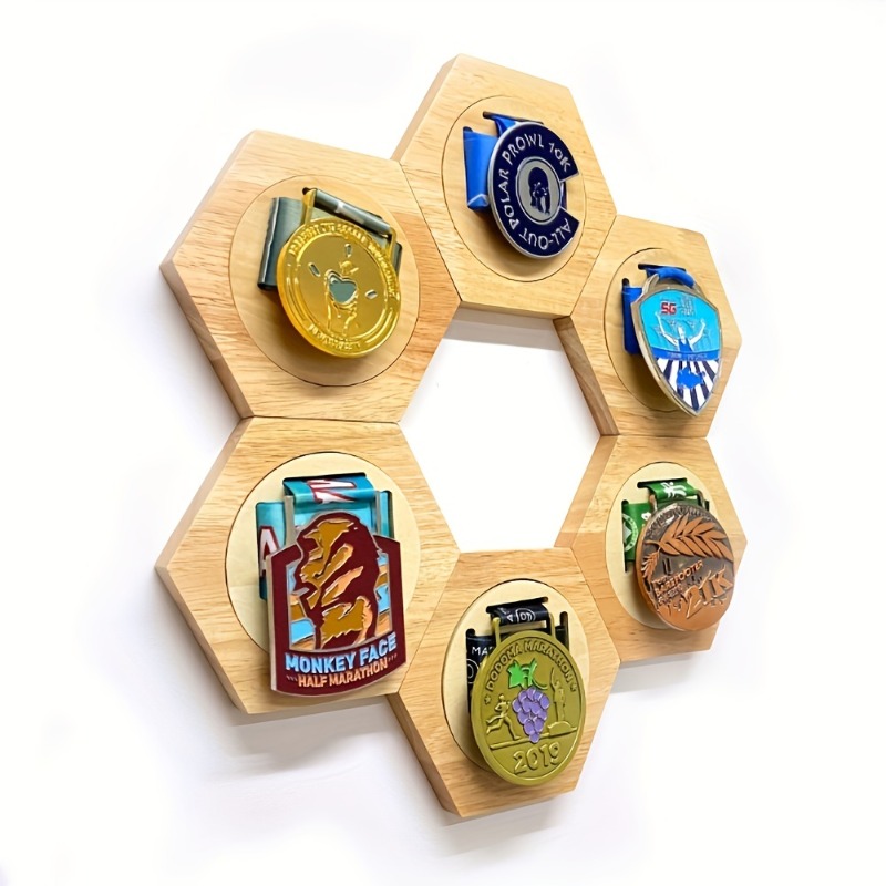 6Pack Hexagonal Wooden Medal D - Sustainable Living Eco Friendly avaliação e preço