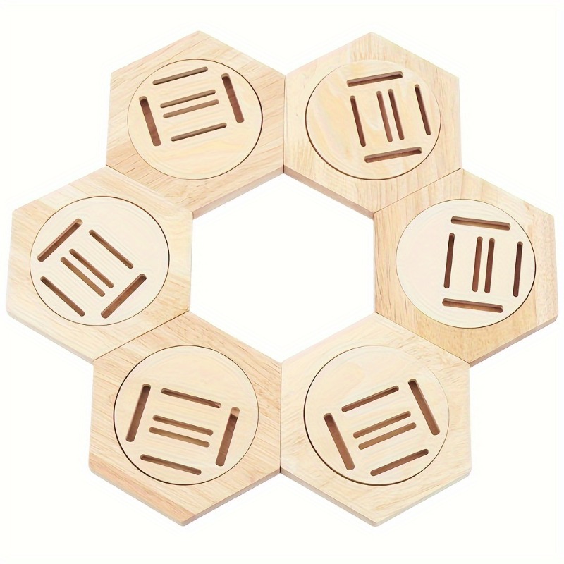 6Pack Hexagonal Wooden Medal D - Sustainable Living Eco Friendly avaliação e preço