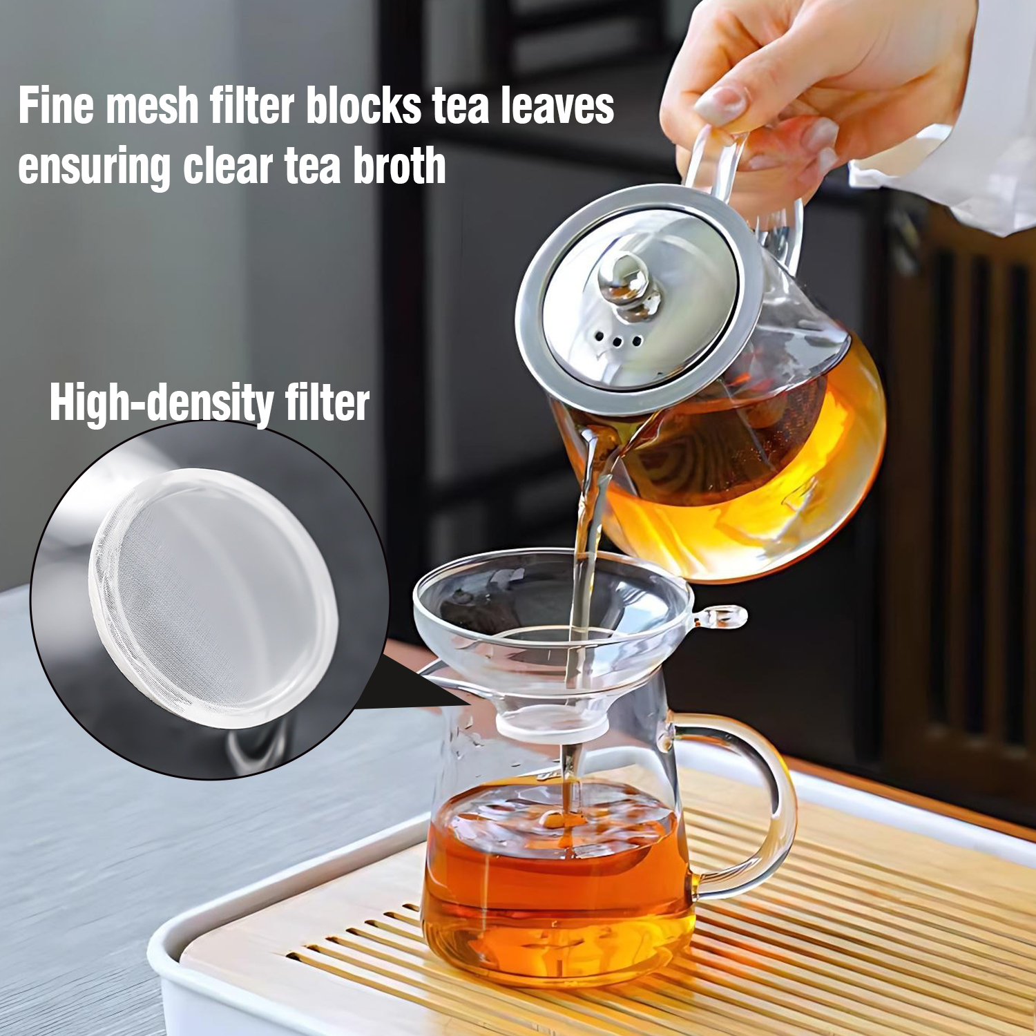 OANKR Glass Tea Strainer for L - Loose Leaf Tea Infuser avaliação e preço