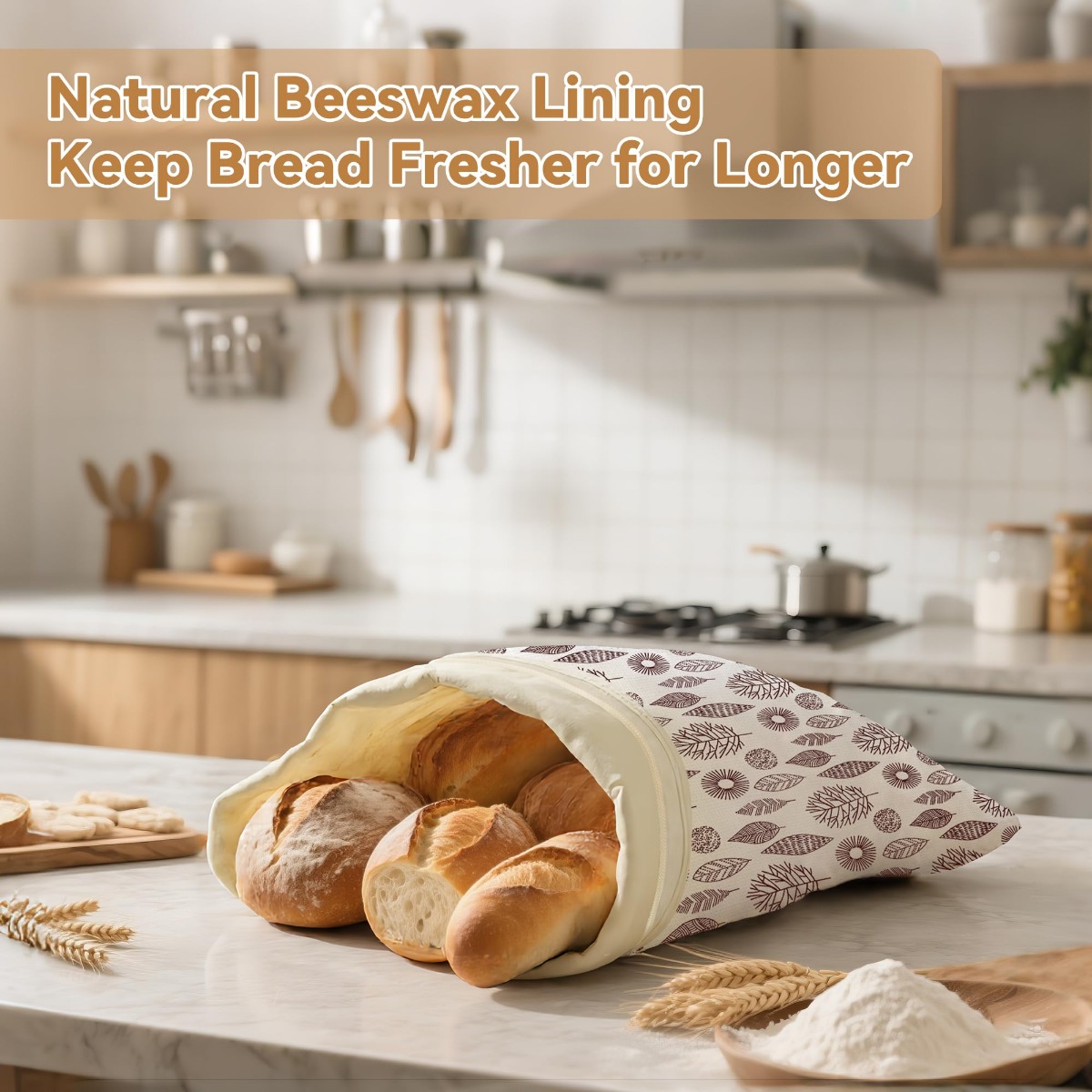 Reusable Beeswax Bread Bags fo - Beeswax Food Cover avaliação e preço