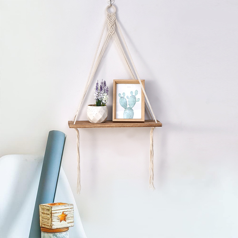 Boho Macrame Wall Shelf Handma - Sustainable Living Walla Walla avaliação e preço