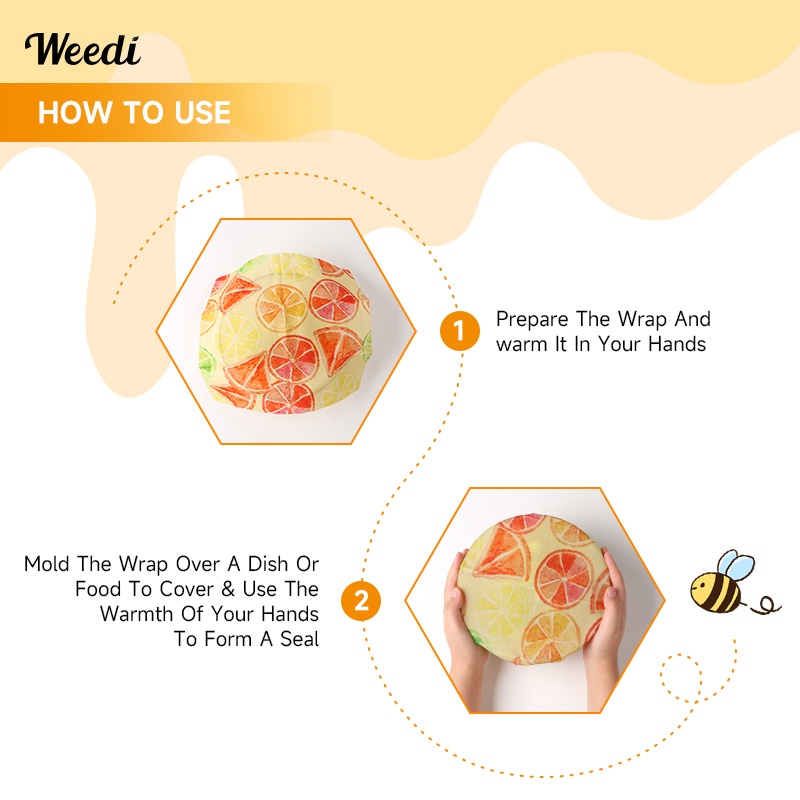 WEEDI 6PCS Plastic-Free Reusab - Beeswax Food Cover avaliação e preço