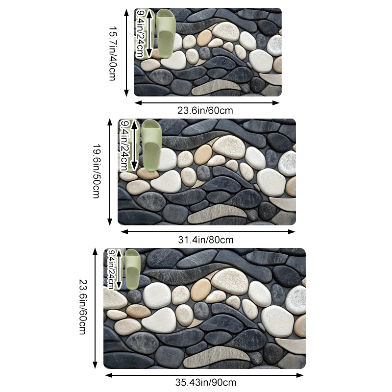 Pebble Pattern Diatomite Rug F - Sustainable Living Eco Friendly avaliação e preço