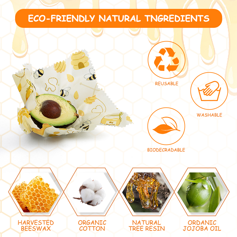 WEEDI 3Pack Reusable Beeswax W - Beeswax Food Cover avaliação e preço