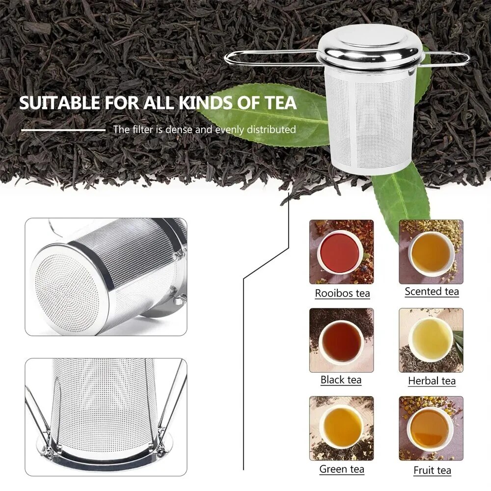 A Set Stainless Steel Mesh Tea - Loose Leaf Tea Infuser avaliação e preço