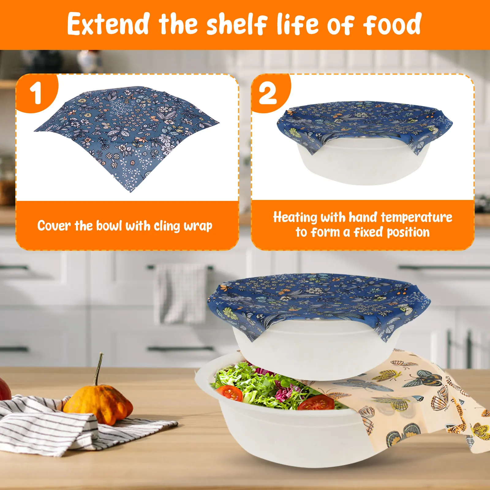 11 Pcs Beeswax Food Wrap Set R - Beeswax Food Cover avaliação e preço