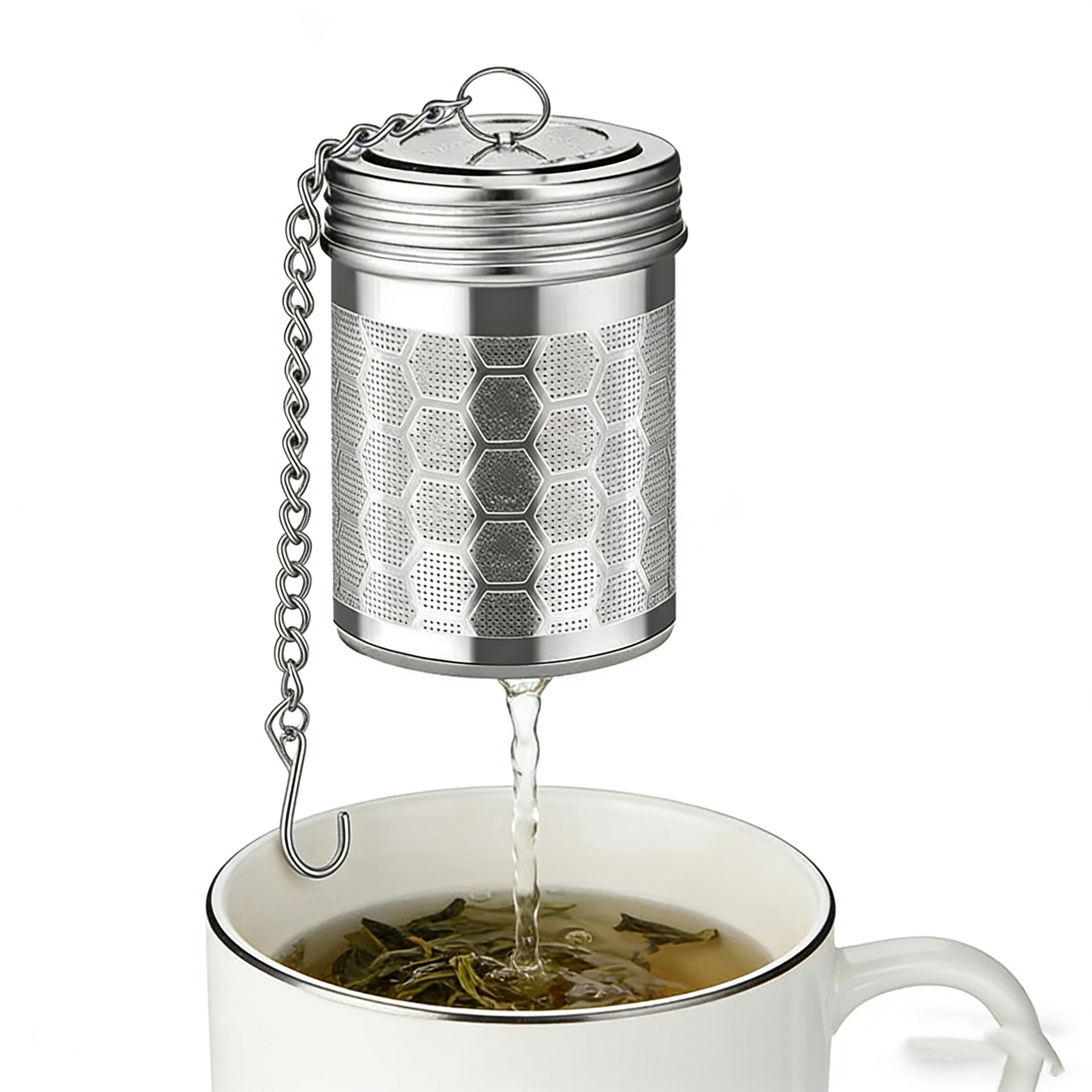 1PCS Stainless Steel Tea Infus - Loose Leaf Tea Infuser avaliação e preço