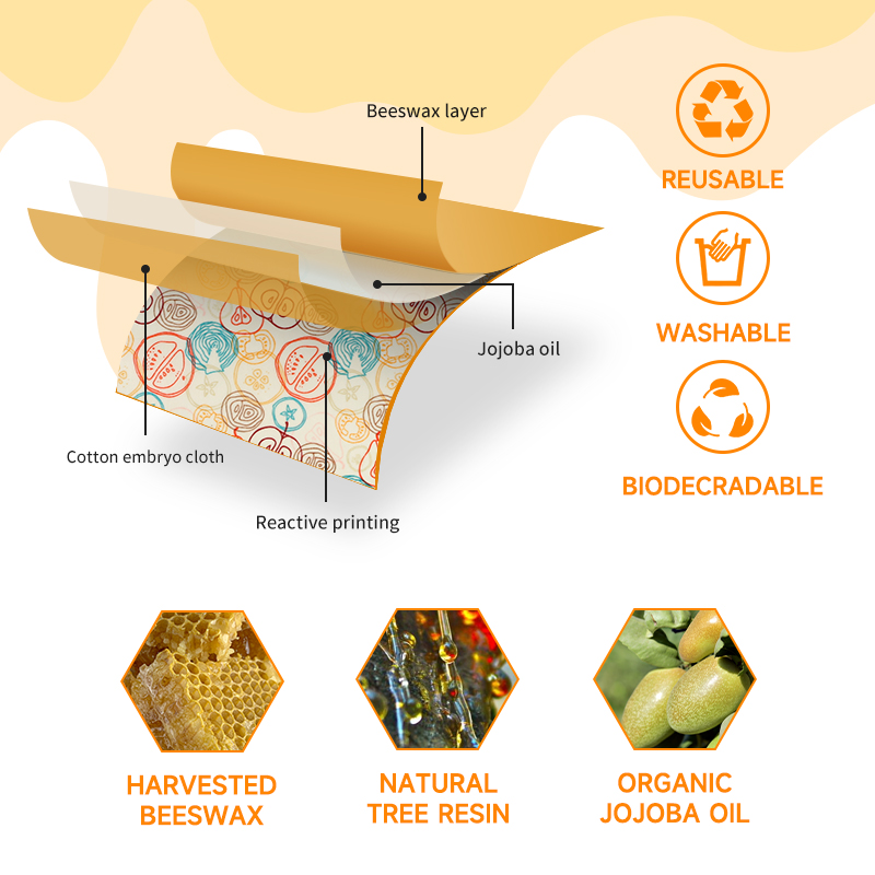 6pcs refrigerator freezing saf - Beeswax Food Cover avaliação e preço